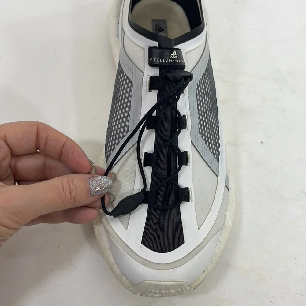 Adidas Stella McCartney Shoes PulseBoost HD Women’s 9.5 White Cream Laces G28329 - Picture 15 of 17